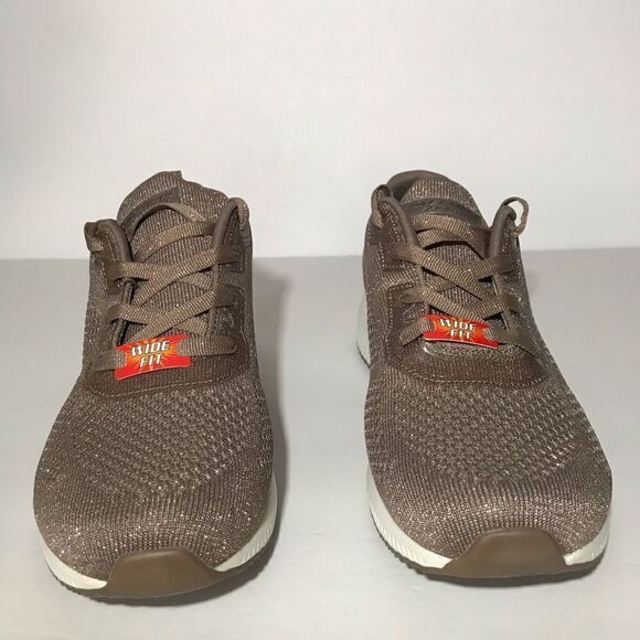 Skechers BOBS Squad Glitz Sparkle Knit Lace-Up Sneakers - Picture 5 of 9